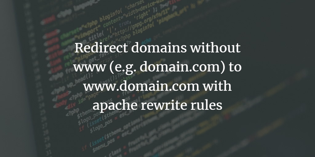 Apache www redirect rule