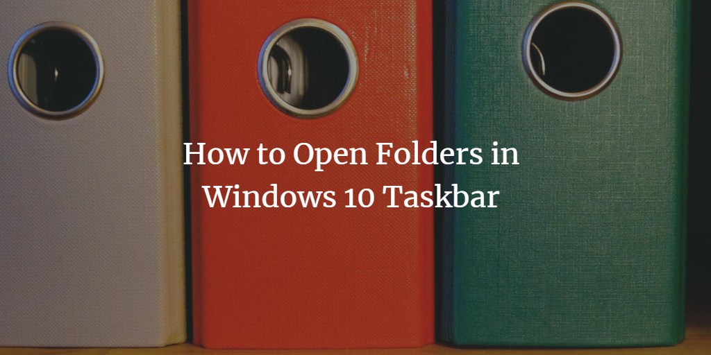 Add folder icon to Windows Taskbar