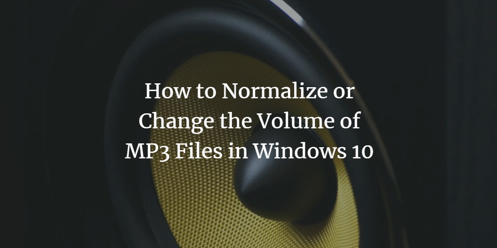 Normalize MP3 Files
