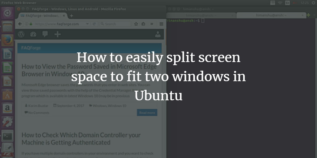 Ubuntu Split Screen