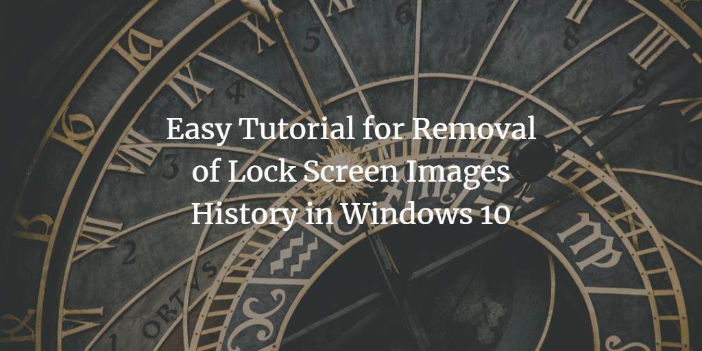 Windows Lock screen Image removal