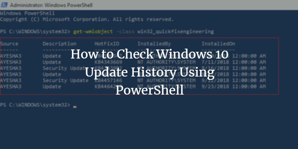 Windows PowerShell Update history