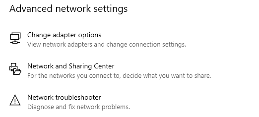 Advanced Network Settings